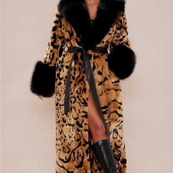 Fashion Nova Dakota Leopard Fur Maxi Coat - Leopard - Picture 13 of 16